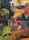 Landscape with Peacocks by Paul Gauguin